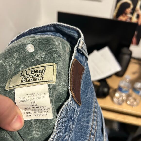 LL Bean Lined Jeans - Picture 3 of 5